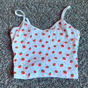 girls XS Strawberry crop top